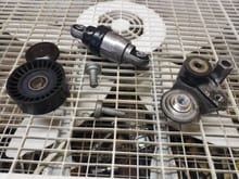 Tensioner wheel would need to be replaced with a v-belt pulley