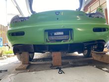Test fitting with some wood blocks 