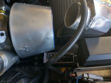 Mock up progress - here you can see the larger "snorkus" opening, and the new cone enclosure 