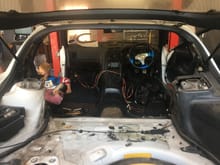 Most of the Interior stripped to sort out the wiring 