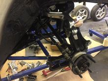 Driver side rear end and suspension