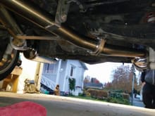 Here's a picture of the new Y-pipe and mufflers