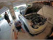 working on the Car