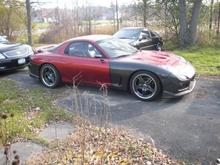 the sideskirts do not fit very well, so in the summer i will finish.  also thinking of raising the car up a little.  the nose hits and the fenders rub so i did not get to enjoy it last summer. 20 miles on the new rims and tires.  staggered 18 by 8.5 and 9.5.  they stick out further then my other set.  wish i could pull them in a little bit to stop the rubbing.