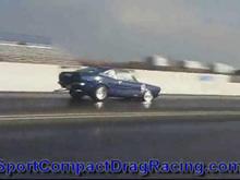 slamming my Rx3 after a big wheelie OUCH!!