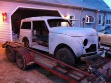 Day we brought it home. 1948 Crosley with 10 original miles. Lol