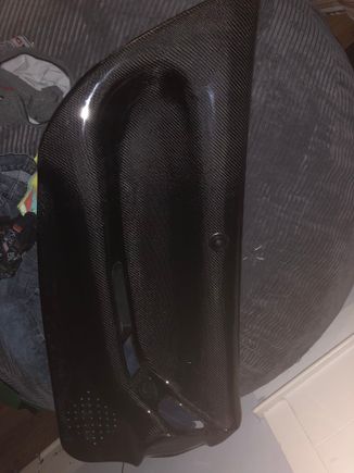 Left hand carbon fiber door after I have installed tweeters