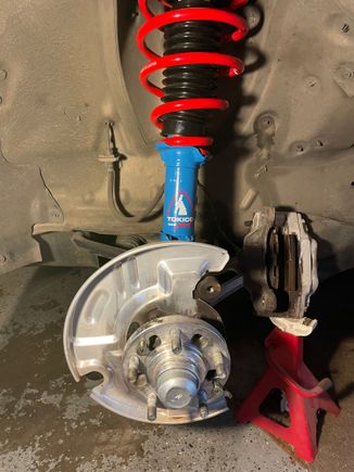 Installed blues and racing beat springs with new rubber and top hats