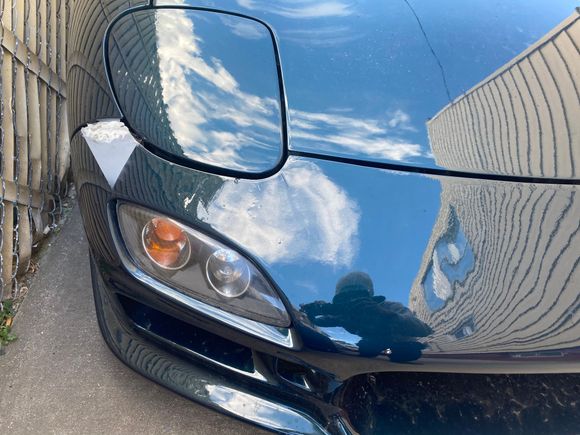 Shipping company broke the bumper.  Thought silicone would of not be noticed with clear tape over it