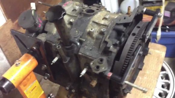 Google search to see pics of how to mount to standard engine stand.  