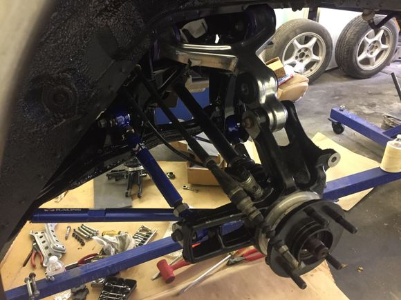 Driver side rear end and suspension