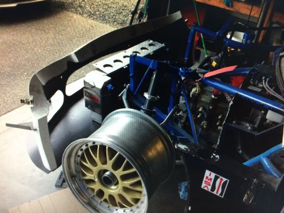 We left enough room for a monster nascar radiator if we ever need more cooling for a 4 rotor .