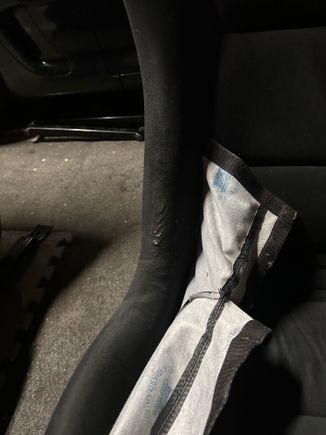 small marks in the LHD passenger bolster. Ironically, it is likely from the velcro of the bolster covers