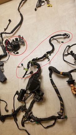 fan relay and charge harness not included. circled in red