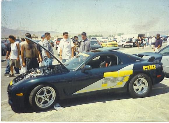 old school pic of adam's rx7 side view