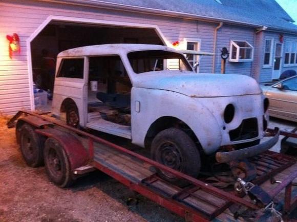 Day we brought it home. 1948 Crosley with 10 original miles. Lol