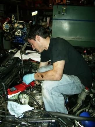 Working hard on yet another motor lol