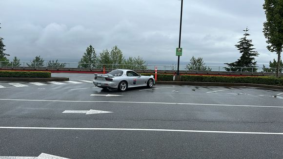 Pre-meet for cruise at Mulgrave School overlooking English Bay.