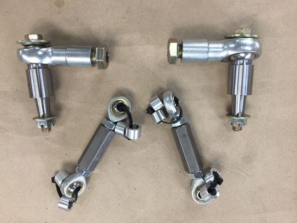 Custom spindle correction kit and the adjustable stabilizer bar end links