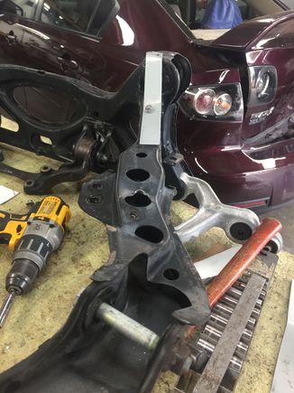 Here you can see where the tow hooks pulled the frame.
