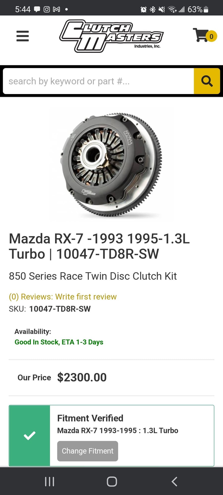 Drivetrain - Clutchmaster Twin Disc clutch kit - New - 1993 to 2002 Mazda RX-7 - Arlington, TX 76001, United States