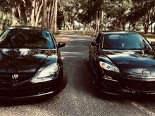 My R3 and my friends' supercharged RSX- with about 350 WHP.