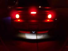 Check out what it looks like with the brakes hit, notice the red LEDs inside the recessed area of the bumper, I have too much time on my hands dont I? lol