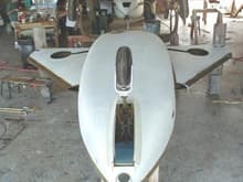 Body work on Lebed Aircraft