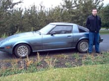 Stock '85 GSL-SE with broken secondaries (4/5th ports). It was fun, but no where near as fun as my first or last first gen. (Also in the photo is me circa quite a few years ago.)

I'm currently unable to find a photo of my third and (currently) final FB which was a well modified GSL-SE (street ported, headers, pre-silencer, full exhaust, racing beat suspension all around, street ported 13B REW, so on so forth).