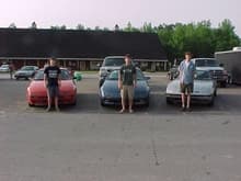 My second RX7 (blue 2nd gen in the middle) @ VIR with a few friends. I was 16 and already had the bug!
