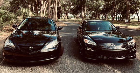 My R3 and my friends' supercharged RSX- with about 350 WHP.