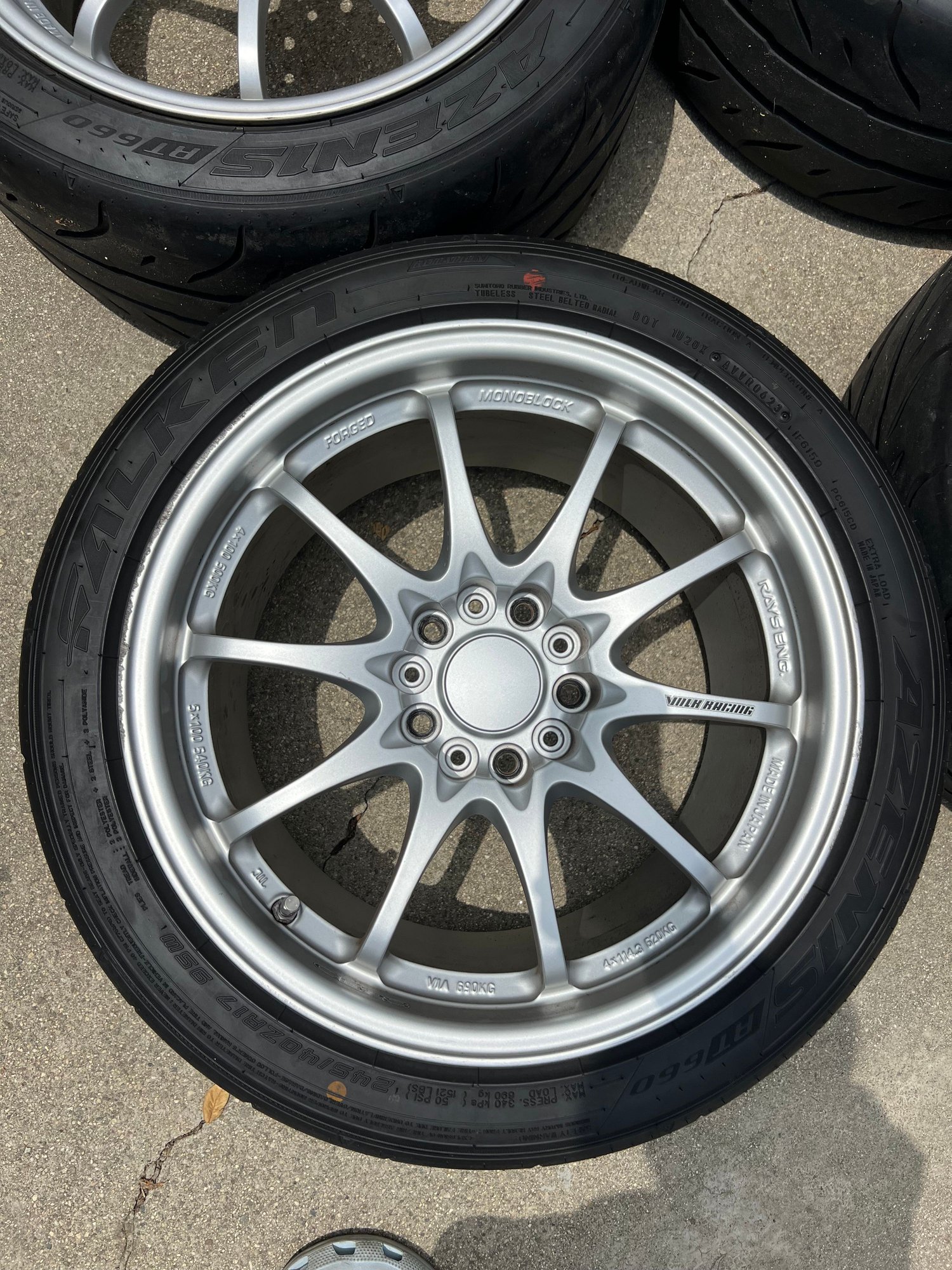 Wheels and Tires/Axles - Rays Volk Racing CE28N Titanium Silver 17x9.5 +47 5x114.3 Unicorn spec BBK friendly - Used - All Years Honda S2000 - Monterey Park, CA 91755, United States