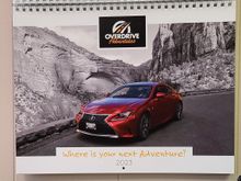 The 2023 Overdrive Adventures wall calendar.