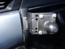 PanaVise in-dash mounting bracket, plus RAM 2" x 1.7" mounting plate with 1" ball