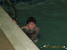 Adam at the pool Saturday night