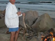 050409 Andy and glass of fisherman.JPG
