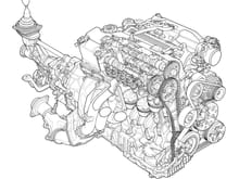 Engine cutaway