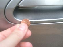 Bit of a chip on the door handle.