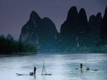 b li river two fishermen near dark.jpg