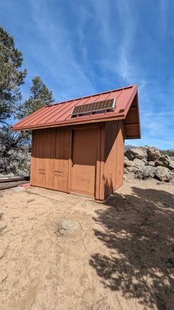 ^4-16-2023.  Generator shed and solar panel on it.