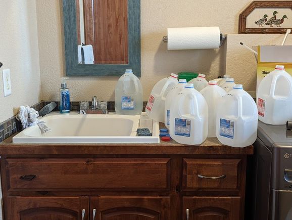 ^1-7-2024.  I'm glad I save milk jugs.  They came in handy.
