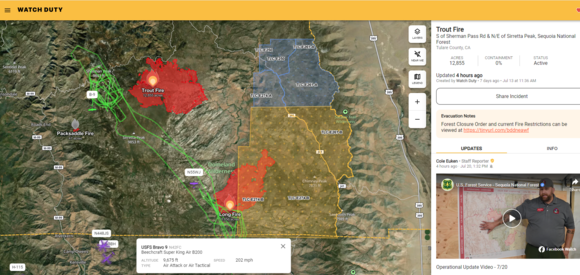 ^7-20-2024.  Trout Fire info.