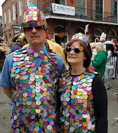 Scalemail made from Mardi Gras doubloons. These guys have been to a lot of parades.