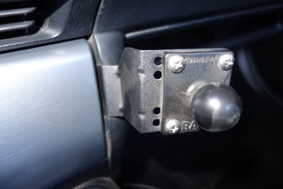 PanaVise in-dash mounting bracket, plus RAM 2" x 1.7" mounting plate with 1" ball