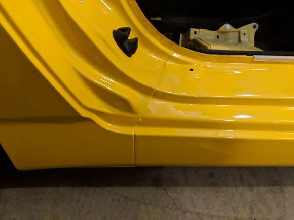 seam sealer ground out and resealed, jambs roll taped and blended