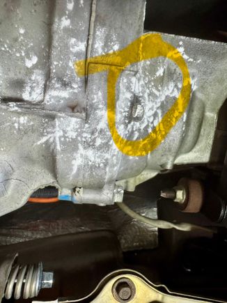WHITE STUFF IS POWDER. I used it to track/trace the leak.