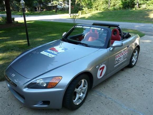 Sporting Mid-Ohio race track stickers in 2008