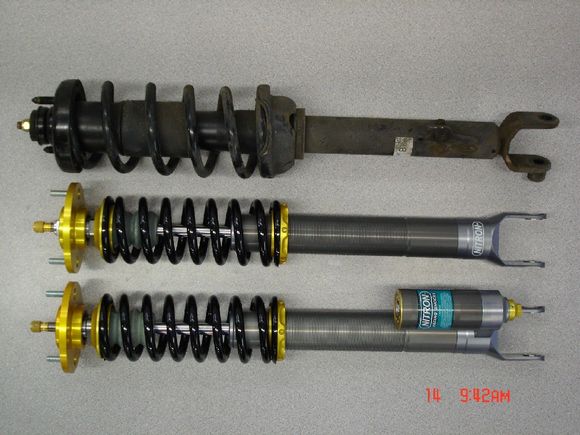 OEM dampers along side sport and race model Nitron dampers