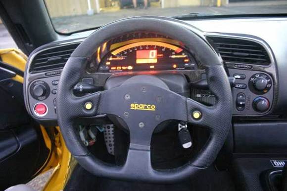Sparco Wheel with spoon hub and Elda dash trim