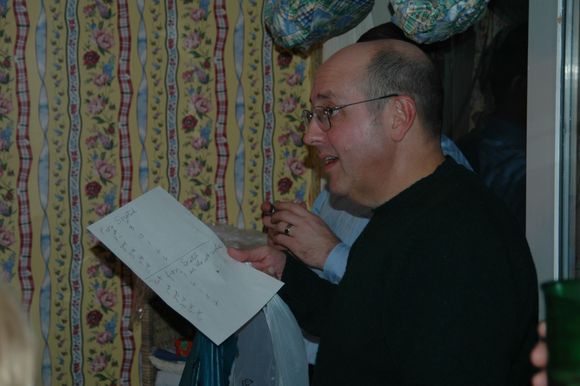 Bill hands out cookie prizes